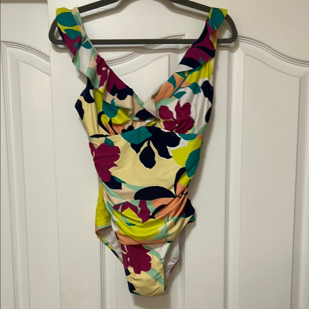 DKNY Floral One-Piece Swimsuit - Small - like new